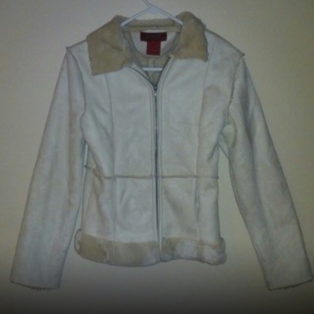 Paris Blues Fashion Faux Suede/Fur Jacket Size L
